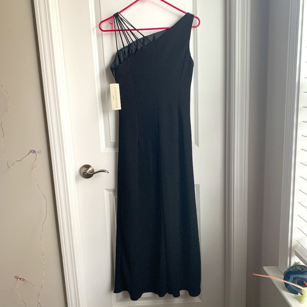 Size 6 Black Cocktail Dress Formal Floor Length Maxi Fitted